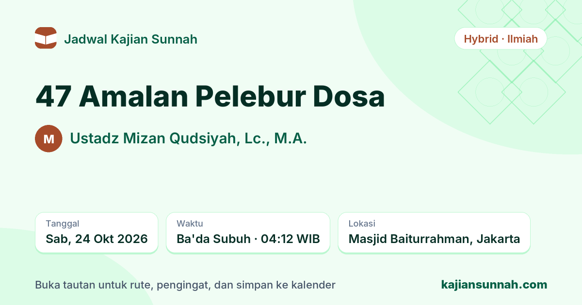 Kartu 47 Amalan Pelebur Dosa