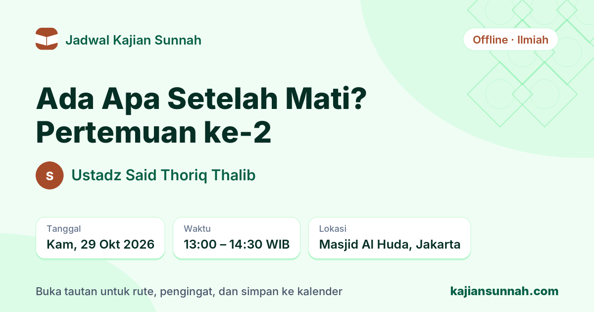 Kartu Ada Apa Setelah Mati? Pertemuan ke-2