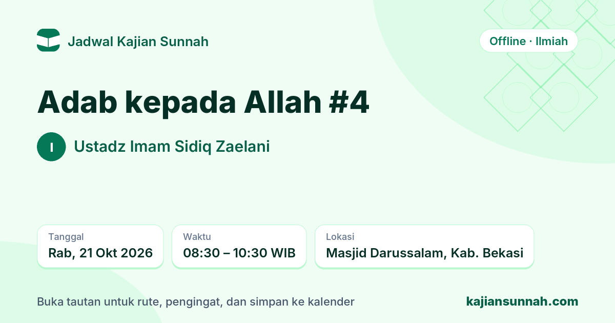 Kartu Adab kepada Allah #4