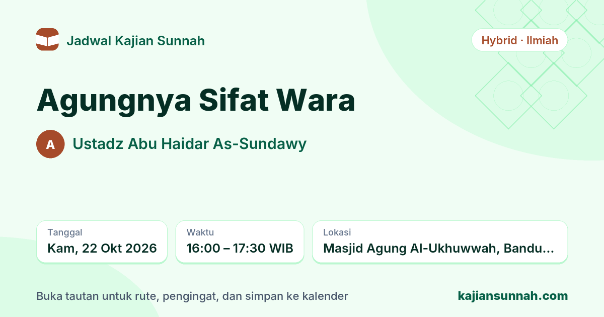 Kartu Agungnya Sifat Wara