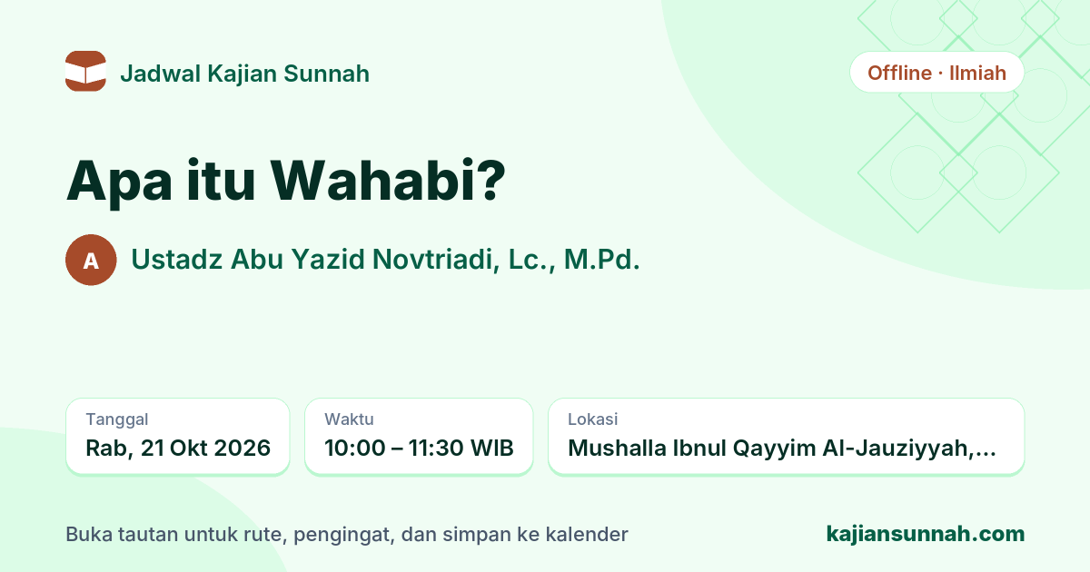 Kartu Apa itu Wahabi?