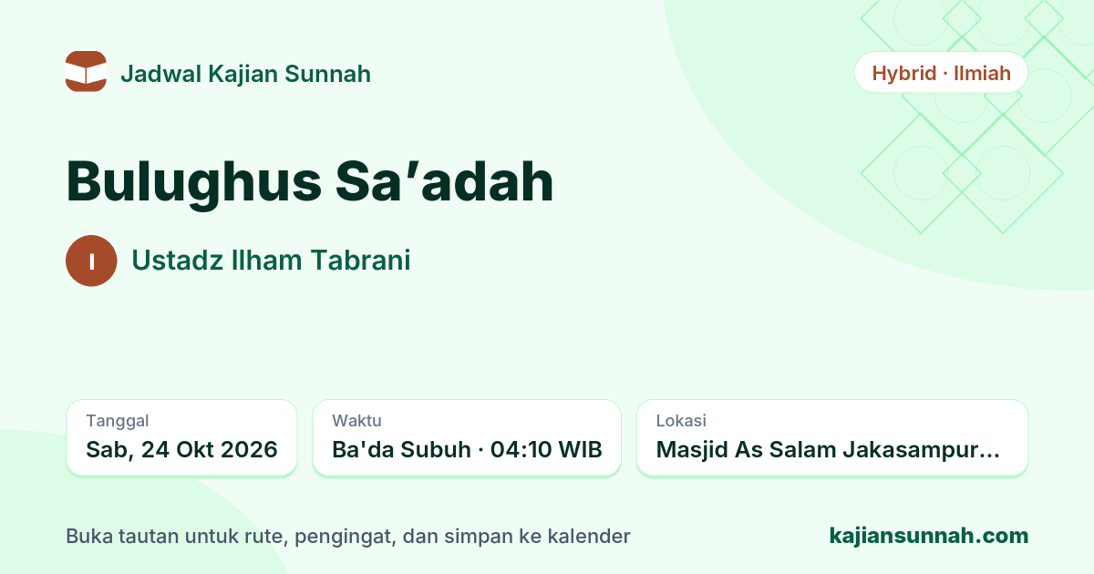 Kartu Bulughus Sa’adah