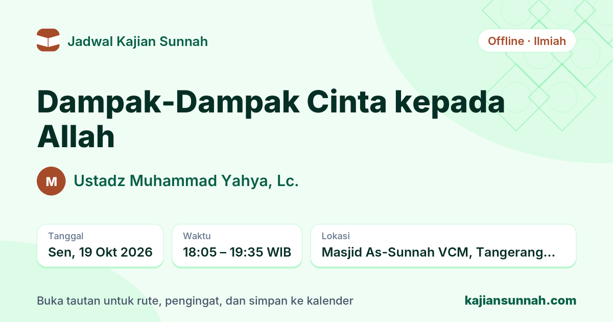 Kartu Dampak-Dampak Cinta kepada Allah