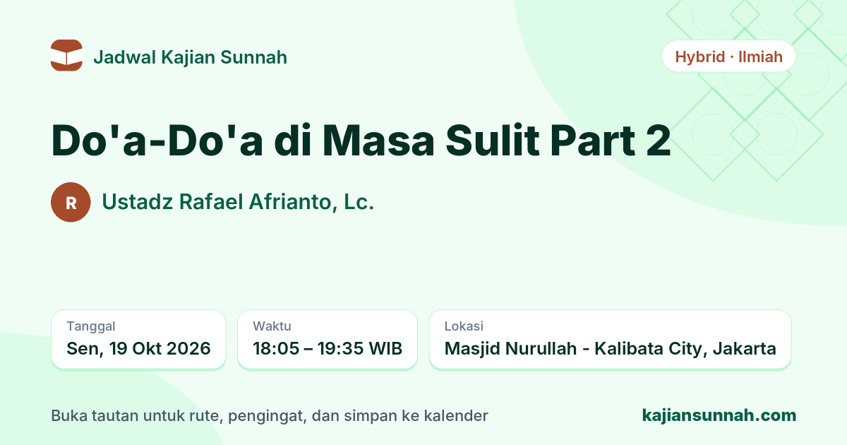 Kartu Do'a-Do'a di Masa Sulit Part 2