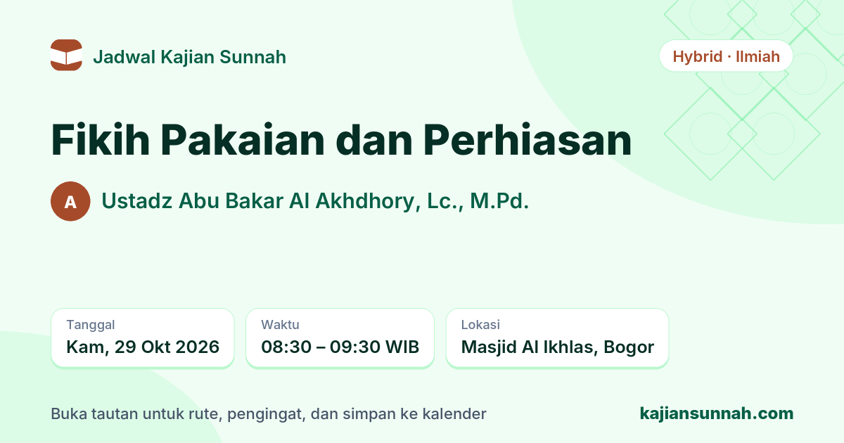 Kartu Fikih Pakaian dan Perhiasan