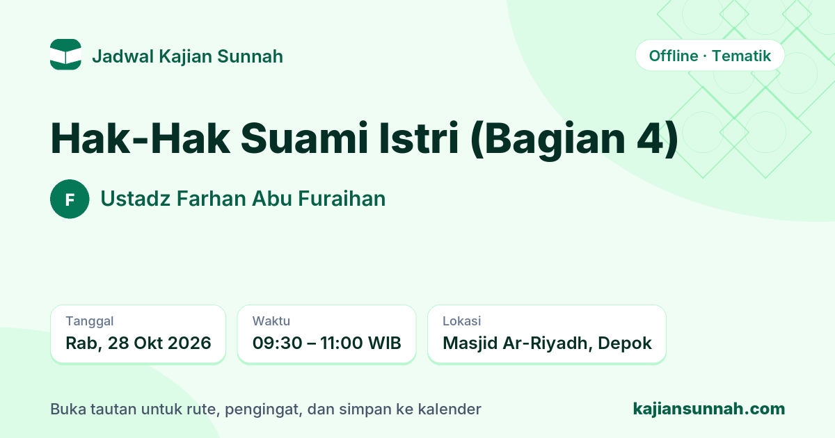 Kartu Hak-Hak Suami Istri (Bagian 4)