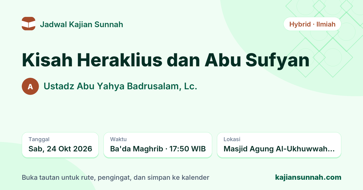 Kartu Kisah Heraklius dan Abu Sufyan