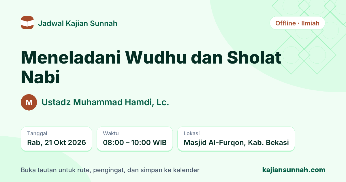 Kartu Meneladani Wudhu dan Sholat Nabi