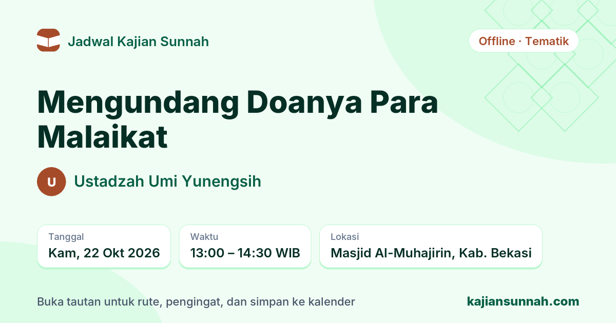 Kartu Mengundang Doanya Para Malaikat