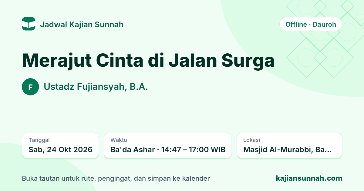 Kartu Merajut Cinta di Jalan Surga