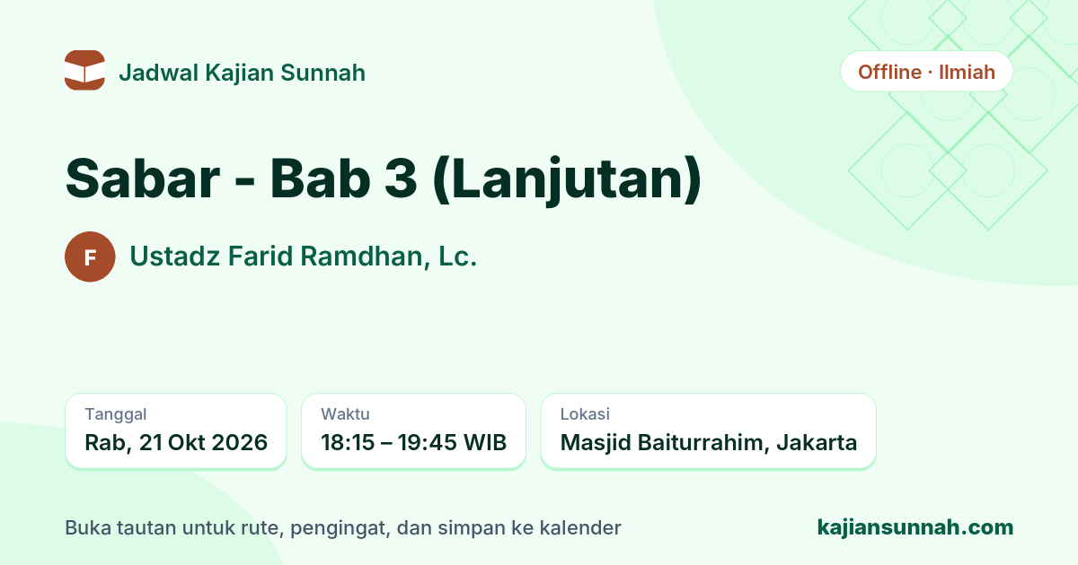 Kartu Sabar - Bab 3 (Lanjutan)