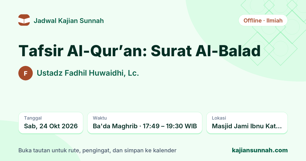 Kartu Tafsir Al-Qur’an: Surat Al-Balad
