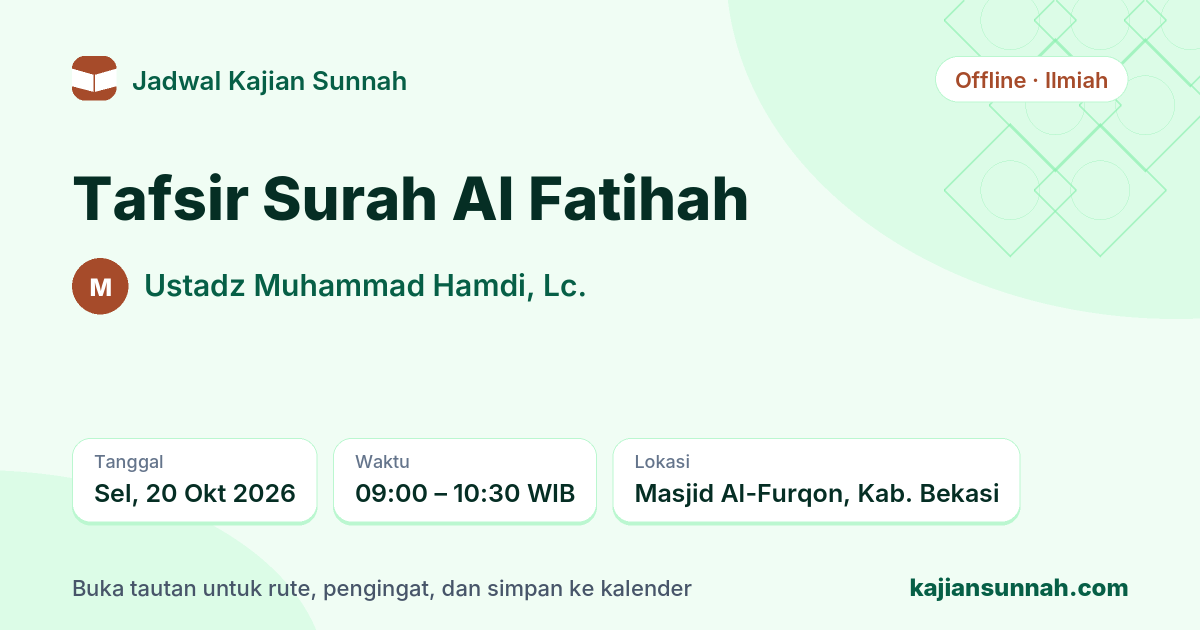 Kartu Tafsir Surah Al Fatihah