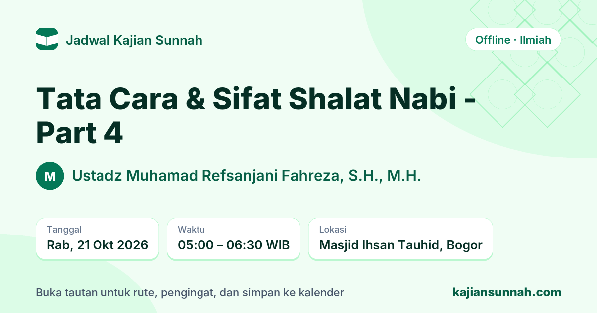 Kartu Tata Cara & Sifat Shalat Nabi - Part 4