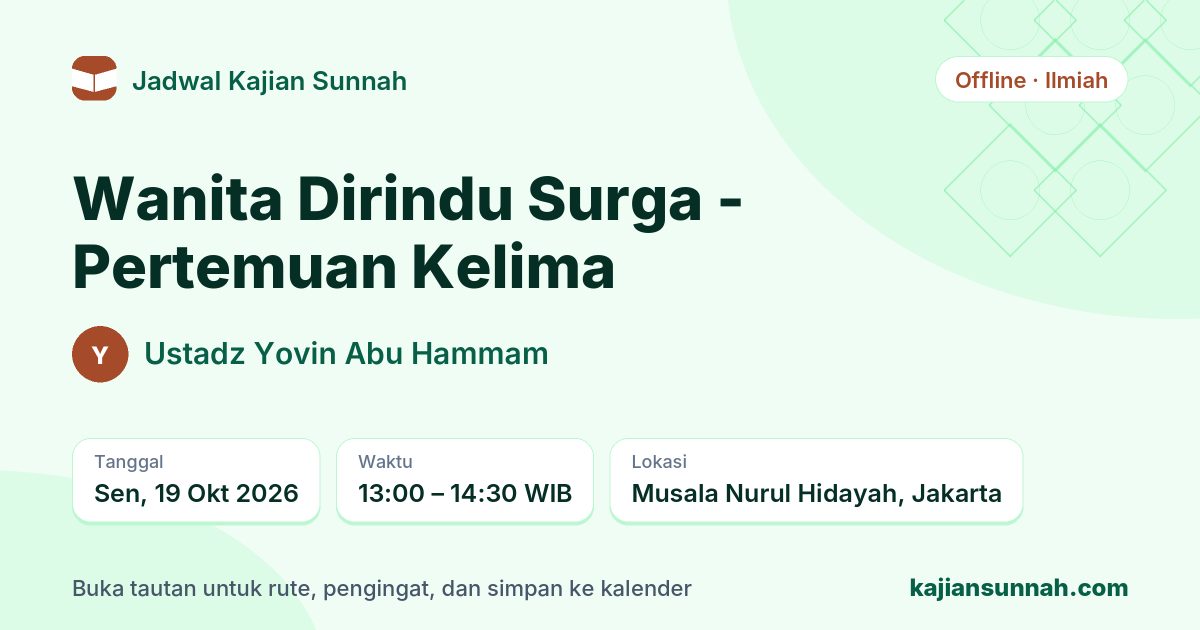 Kartu Wanita Dirindu Surga - Pertemuan Kelima